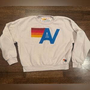 Aviator Nation Logo Relaxed Crew Sweatshirt
